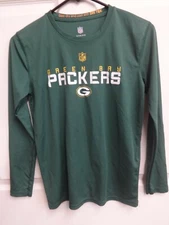 NFL Dri Tek Green Bay Packers Premium Long Sleeve Poly Shirt Youth M (10/12)