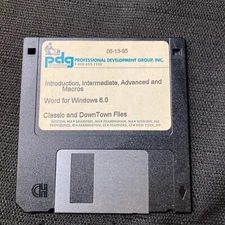 Microsoft 6.0 Word for Windows 3.5" Floppy 1995