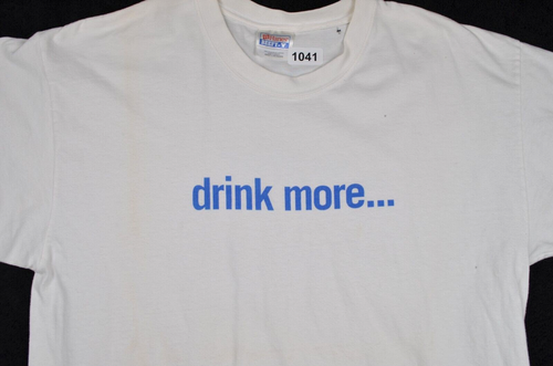 Vintage Aquafina Water Promo Shirt Mens Large 42" White Drink More Water - Picture 5 of 15