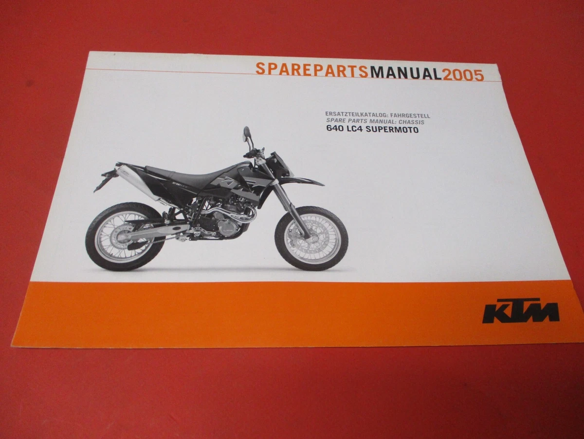 OEM ORIGINAL KTM SPARE PARTS MANUAL CHASSIS 2005 640 LC4