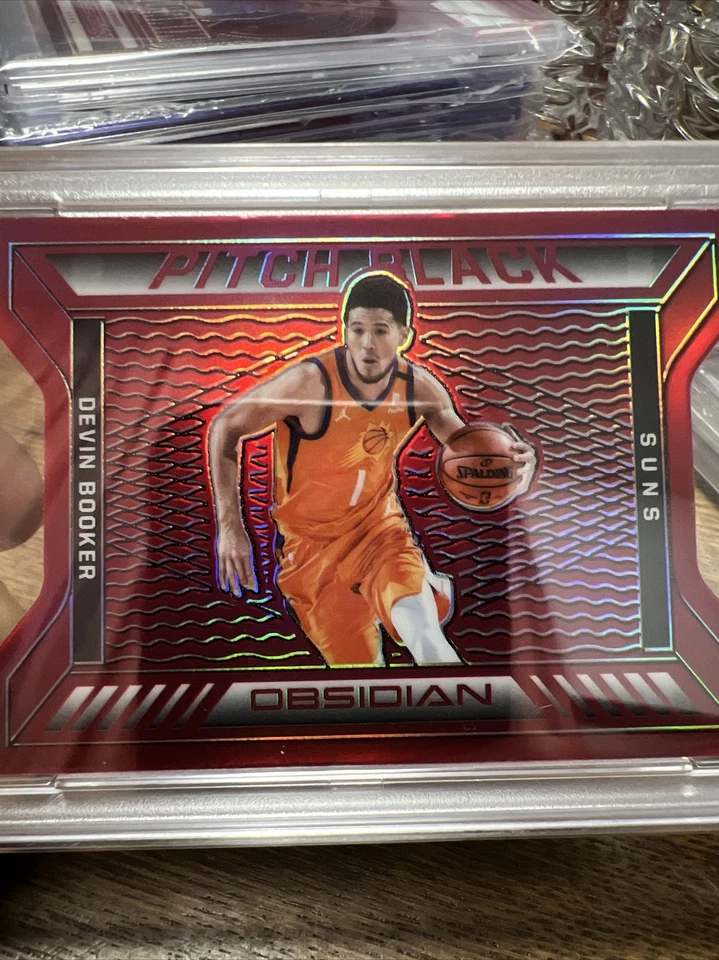 2020 Obsidian Devin Booker Pitch Black Red Flood Psa 9 - Image 2 of 4