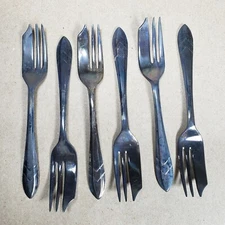 Set of 6 - Sheffield England Loxley Pastry Fork Setting - MS Ltd EPNS - Orig Box