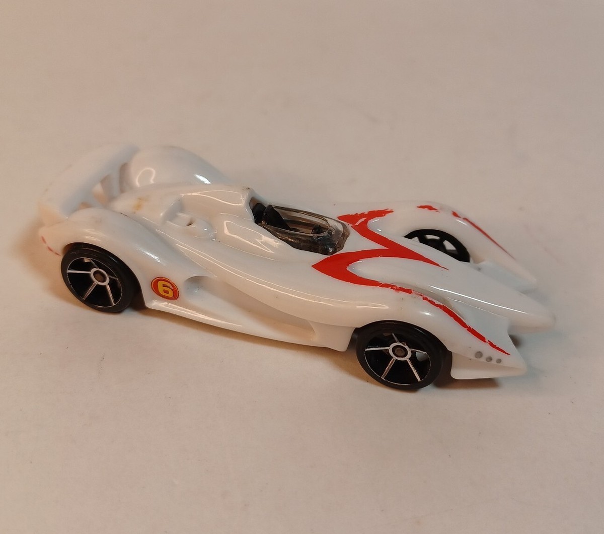Speed Racer Mach 6 Race Car White Red Hot Wheels | eBay