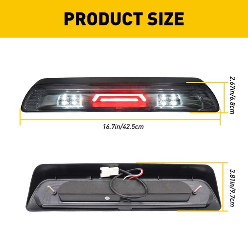 For 2007-2018 Toyota Tundra 3rd Third LED Brake Light Lamp Red White Accessories - Picture 3 of 10