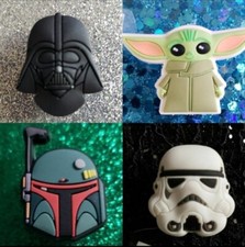 Star Wars, Mandalorian Set of 4 Jibbitz Crocs. Authentic, New with tags