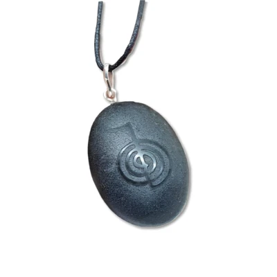 Cho Ku Rei Agate Pendant Necklace Etched Gemstone Cord Crystal Jewellery & Boxed - Image 1 of 4
