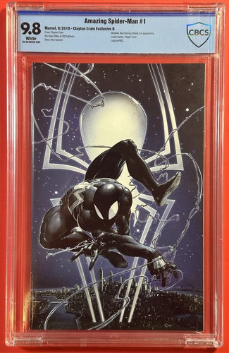 AMAZING SPIDER-MAN #1 (MARVEL 2018) CLAYTON CRAIN VIRGIN VARIANTE B | CBCS 9.8