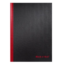 At-A-Glance Black n' Red Hardcover Business Notebook: 8-1/4 in. x 11-3/4 in. Bla