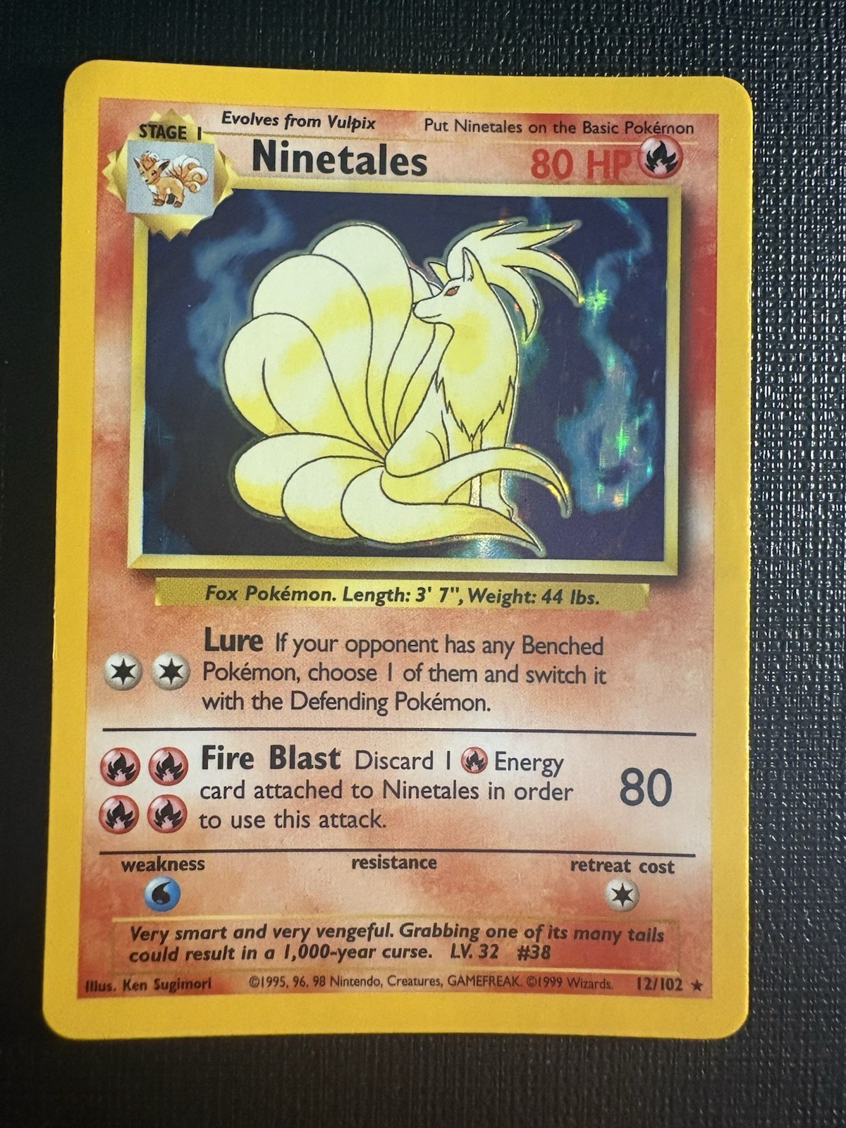 Ninetales(Base Set, 12/102) English, LP