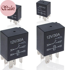 4 Pcs Car Waterproof Stable Relay,5-Pin Relay,12V 30A Relay, Auto Relay Switch,