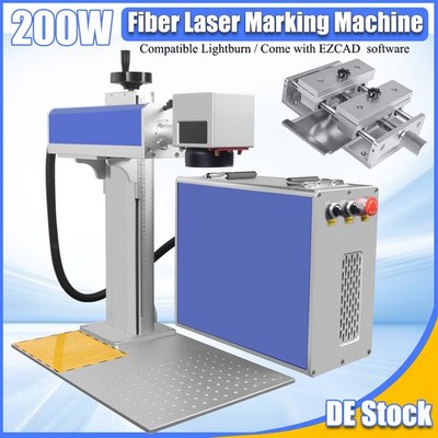 【AT DE】200W JPT M7 Mopa 200mm Fiber Laser Marking Machine Compatible Lightburn