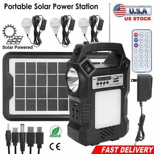 Portable Power Station Solar Generator Power Bank Outlet Camping Emergency