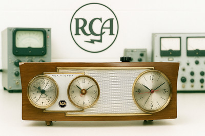 RCA Victor 1-TC-41 Transistor Barometer Clock Radio (1956) Rare Unit w/ Labels