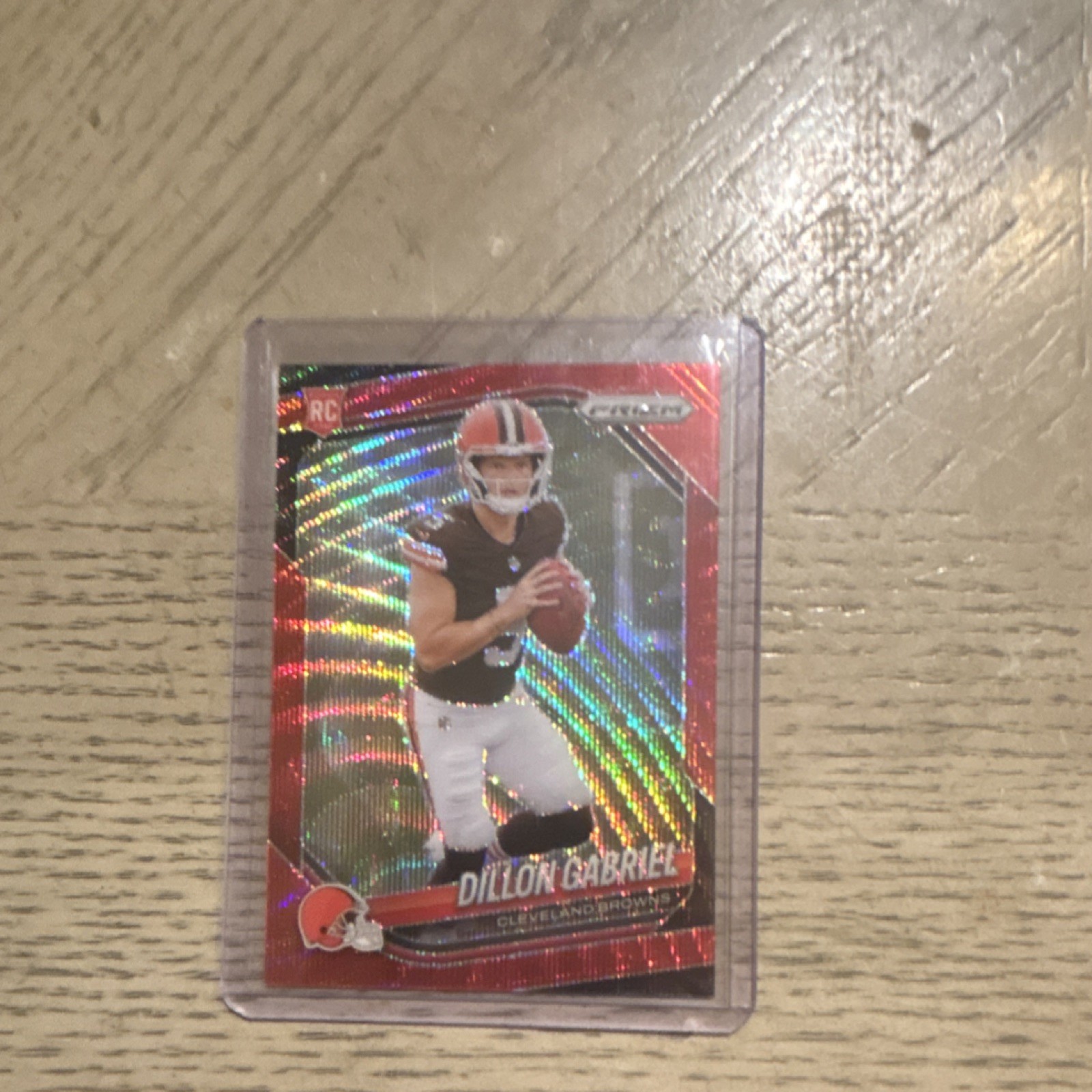 2025 Panini Prizm Dillon Gabriel Cleveland Browns Red Wave Rookie Card #372 /149