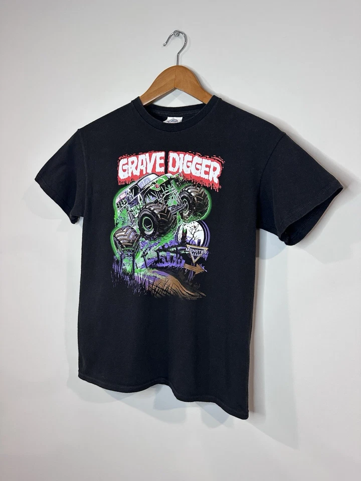 Camisa Monster Jam Para Niños De Colección Y2K Grave Digger Camión Camiseta Niño’s Grande Foto 2 de 4