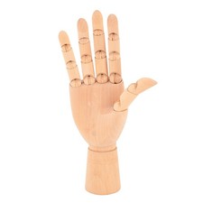Wooden Hand Model Flexible Movable Fingers Right Hand Mannequin Figure For Displ
