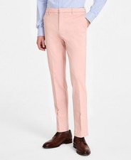 Tommy Hilfiger Modern-Fit Solid Dress Pants Men 50Wx30L Coral Hook & Bar Closure