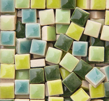 200 Pieces / 200 G Mosaic Tiles,Square Ceramic Mosaic Mosaic Glass Pieces Bulk S