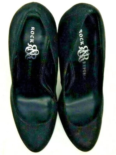 Rock & Republic Womens Black Suede Stiletto High Heel Shoes Size 7.5M - Picture 2 of 10