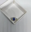 Oval Cut Lab-Created Lindy Star Sapphire Women's Cocktail Ring 14K White Gold FN
