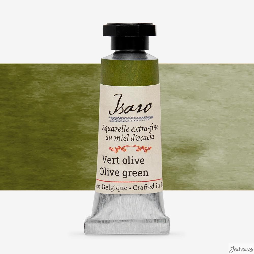 Isaro Watercolour Paint Tube 7ml Olive Green For Landscape Painting