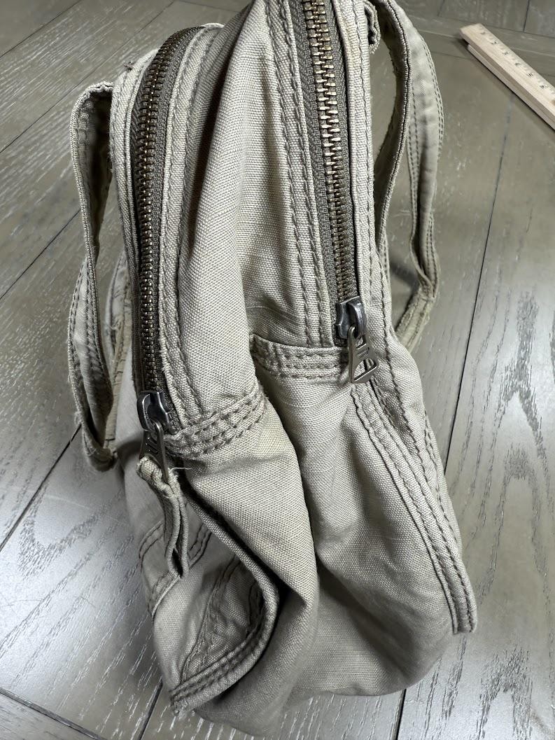 Y2K Diesel Handbag Womens Khaki Canvas Tote Shoulder Bag Double
