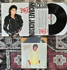 MICHAEL JACKSON "Bad" LP Gatefold 1987 EPIC #QE 40600 + HUMAN NATURE Popfolio OG