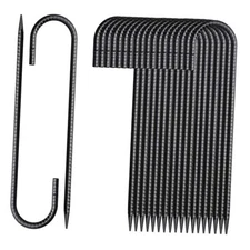 Rebar Stakes 12 Inch 20 Pack J Hook Ground Stakes Heavy Duty J-12"x5/16"-20pcs