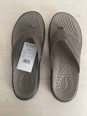Crocs Yukon II Lr Flip 209332-206 Men s Size M8 Brown New!