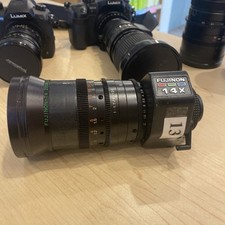 Fujinon A14 x 9F TV Camera Zoom Lens 1:1.7/9-126mm ERM-1 Fuji Tested L 13 Bx 4