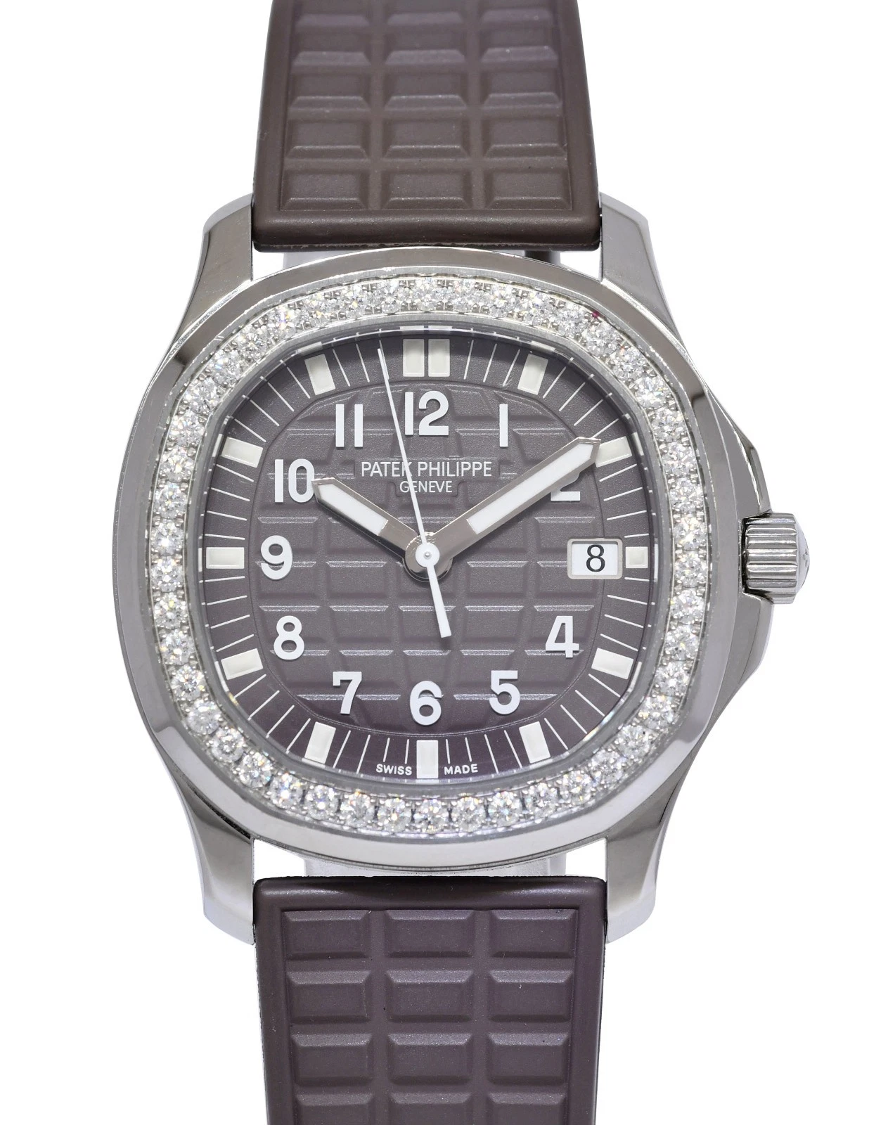 Patek Philippe — Patek Philippe Aquanaut 5067 Luce Steel & Diamond Brown Ladies Watch B/P 5067A