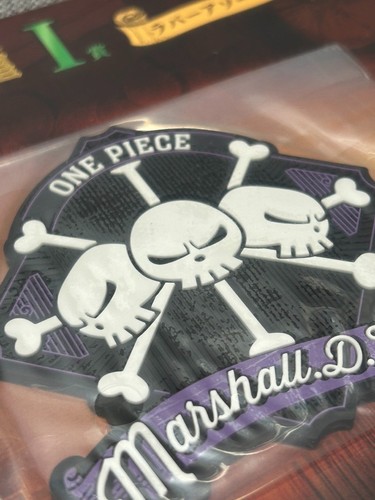 One Piece Marshall D. Teach Pirate Flag New Four Emperors Rubber Coaster Magnet - Picture 4 of 14