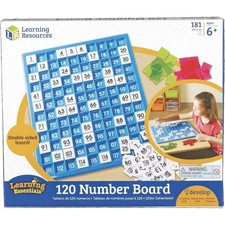120 Number Board, Tray Numbered Tiles, Common Core Math, 181 Piece, Ages 6