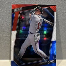 Chipper Jones 2023 Panini National Convention VIP #52 Red White Blue Prizm 05/15