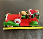 Large VTG 1990 Dakin Hand painted Wooden Santa Christmas Auto/ Decor 8.5” — photo 1