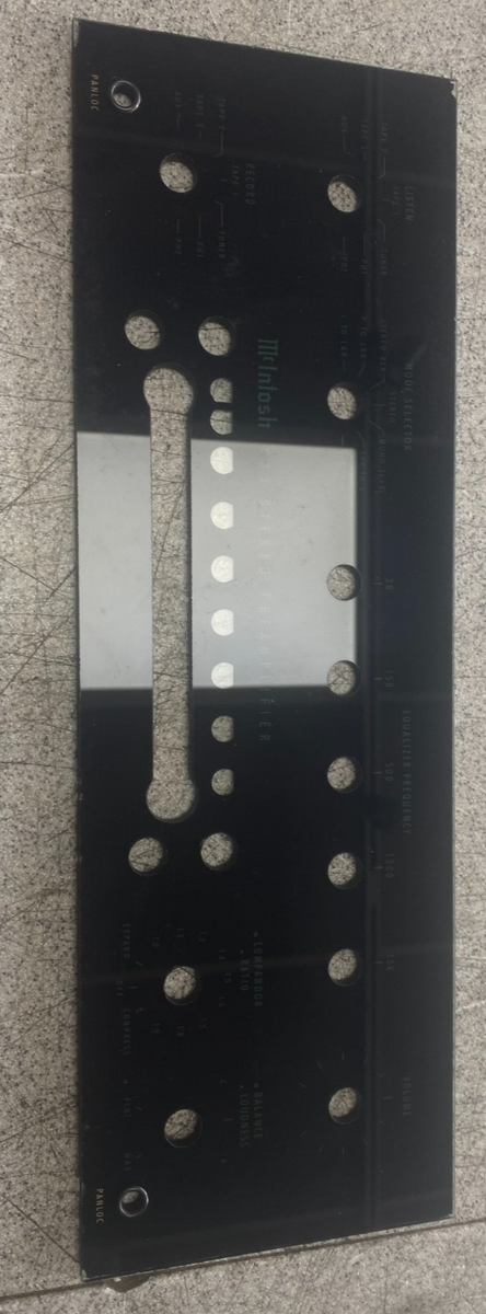 McIntosh C33 glass faceplate for stereo preamplifier minor flaws