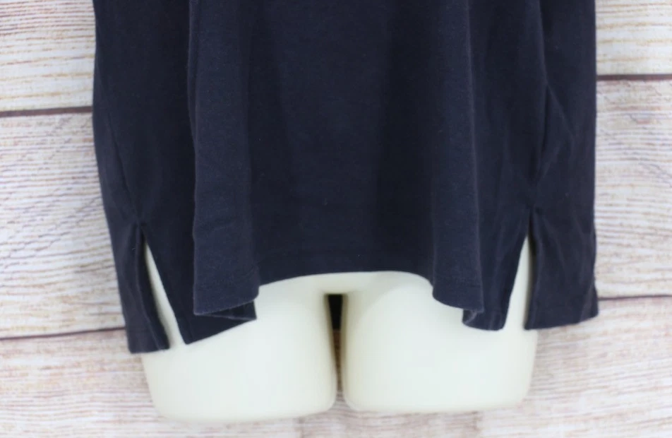 Jason Maxwell Womens Plus Size 1X V-Neck Pullover Short Sleeve Top Shirt Black - Imagem 4 de 4