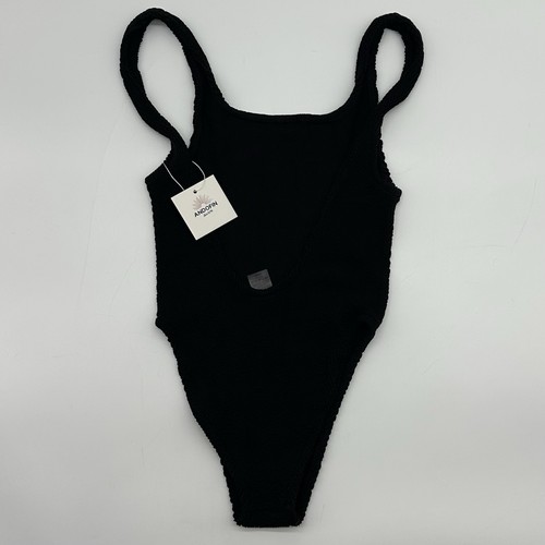 AndoFin One Piece Black Crinkle Swimsuit Women One Size - Fits US Sizes 2-14 NWT - Picture 4 of 13