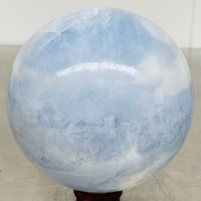 2500G Natural Blue Celestite Crystal Sphere Ball Healing Madagascar