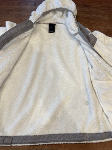 The North Face Oso Hooded Fleece Jacket - Girls' White / Grey Size L (14-16) - Picture 7 of 9