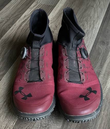 Under Armour Fat Tire Mid Speedtire Red Trail 1289139-600 BOA Mens Size 7.5 - Picture 4 of 10
