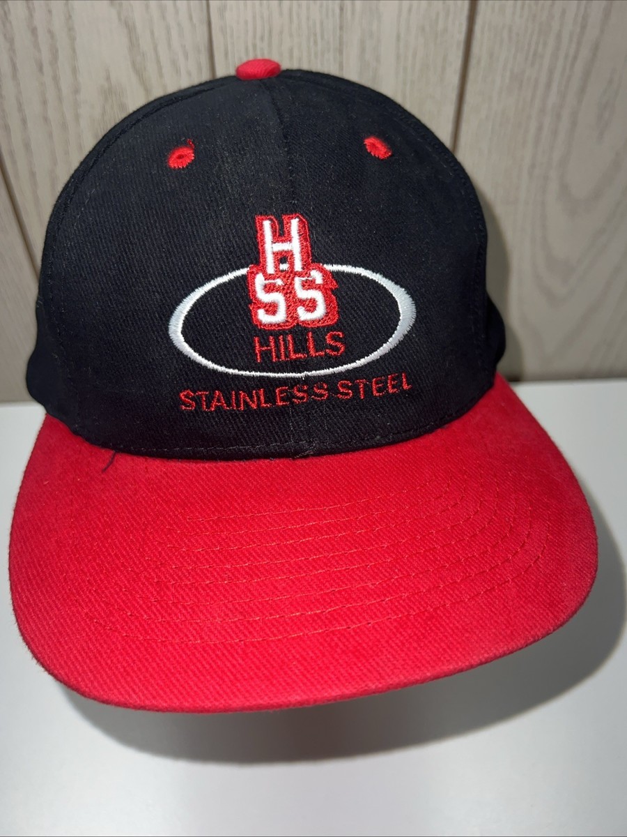 Otto Cap Custom Embroidered Logo Black Red Cotton HSS HILLS View 2