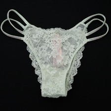 VICTORIA'S SECRET Dream Angels Shine Strap Twinkle Lace Brazilian Panty S M L