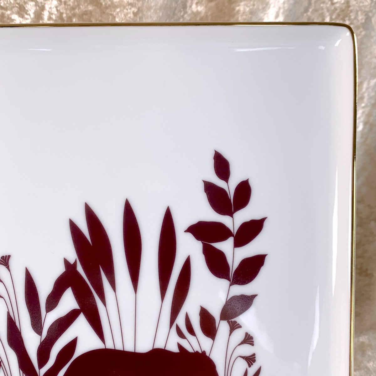 Cartier スクエアプレート パンサー 箱付 Cartier カルティエ 食器 パンサー スクエアプレート 17cm