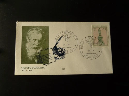 writer Niccolo Tommaseo FDC Italy 1974 (1)