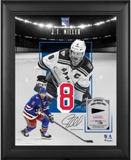 J. T. Miller New York Rangers Framed 11x14 Showcase Collage w/GU Puck - LE 250