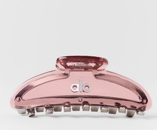 Alo Yoga Acrylic Illusion Claw Clip - VintagePink/Chrome Limited Authentic New