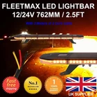 762mm 2.5FT UltraMax LED Recovery Amber Light Bar Flashing Beacon Cable 12v 24v
