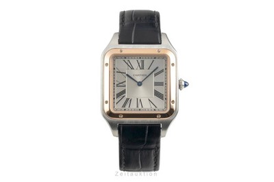 Cartier Santos Dumont Stahl / Gold Handaufzug Herrenuhr Ref. W2SA0017 B&P