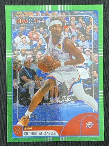 Shai Gilgeous-Alexander 2025-26 Topps NBA Hoops Pixel Burst Green Base /75 #86